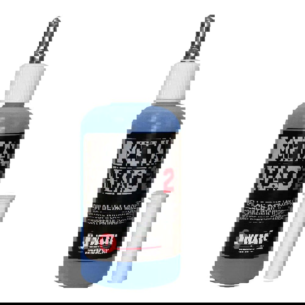 Markers & Paintsticks; Marker Type: Liquid Paint Marker; Tip Shape: Point; Color: Blue; Ink Type: Oil Base; Tip Type: Ball Point; For Use On: Concrete; Metal; Steel; Lumber; Stroke Width (Fractional Inch): 5/64; Minimum Temperature (C - 2 Decimals): -46.0
